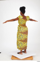  Dina Moses dressed standing t poses whole body yellow long decora apparel african dress 0004.jpg